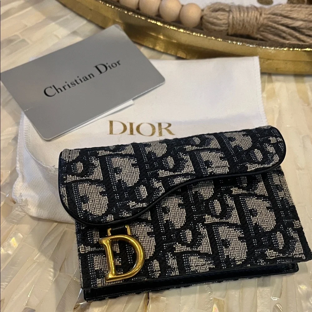 Dior Saddle Bloom Card Holder NWOT